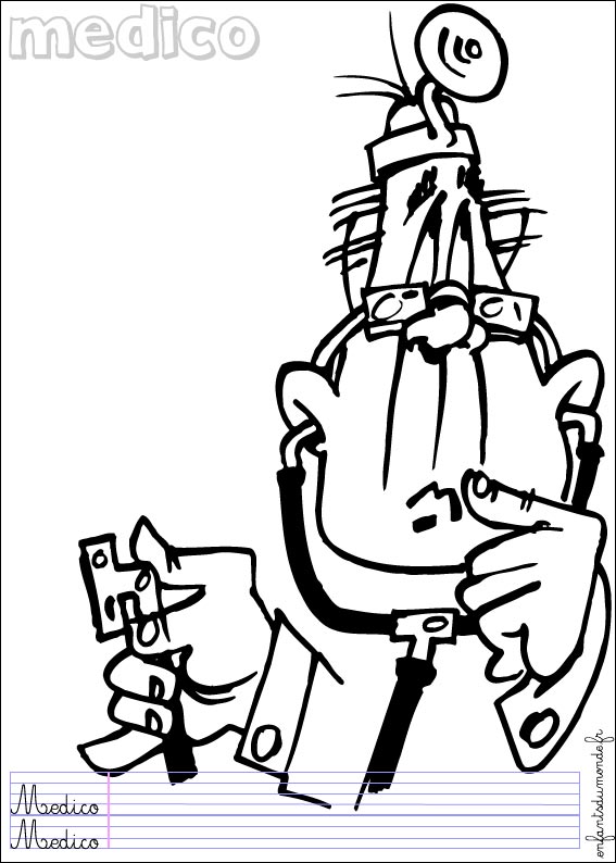 coloriage medecin 1